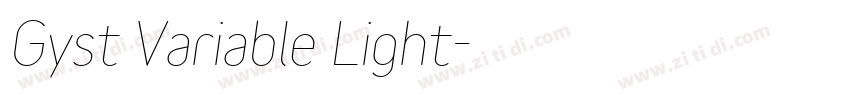 Gyst Variable Light字体转换